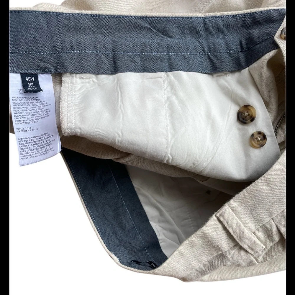 Men's Nautica Linen Pants Classic Fit Size 40x30